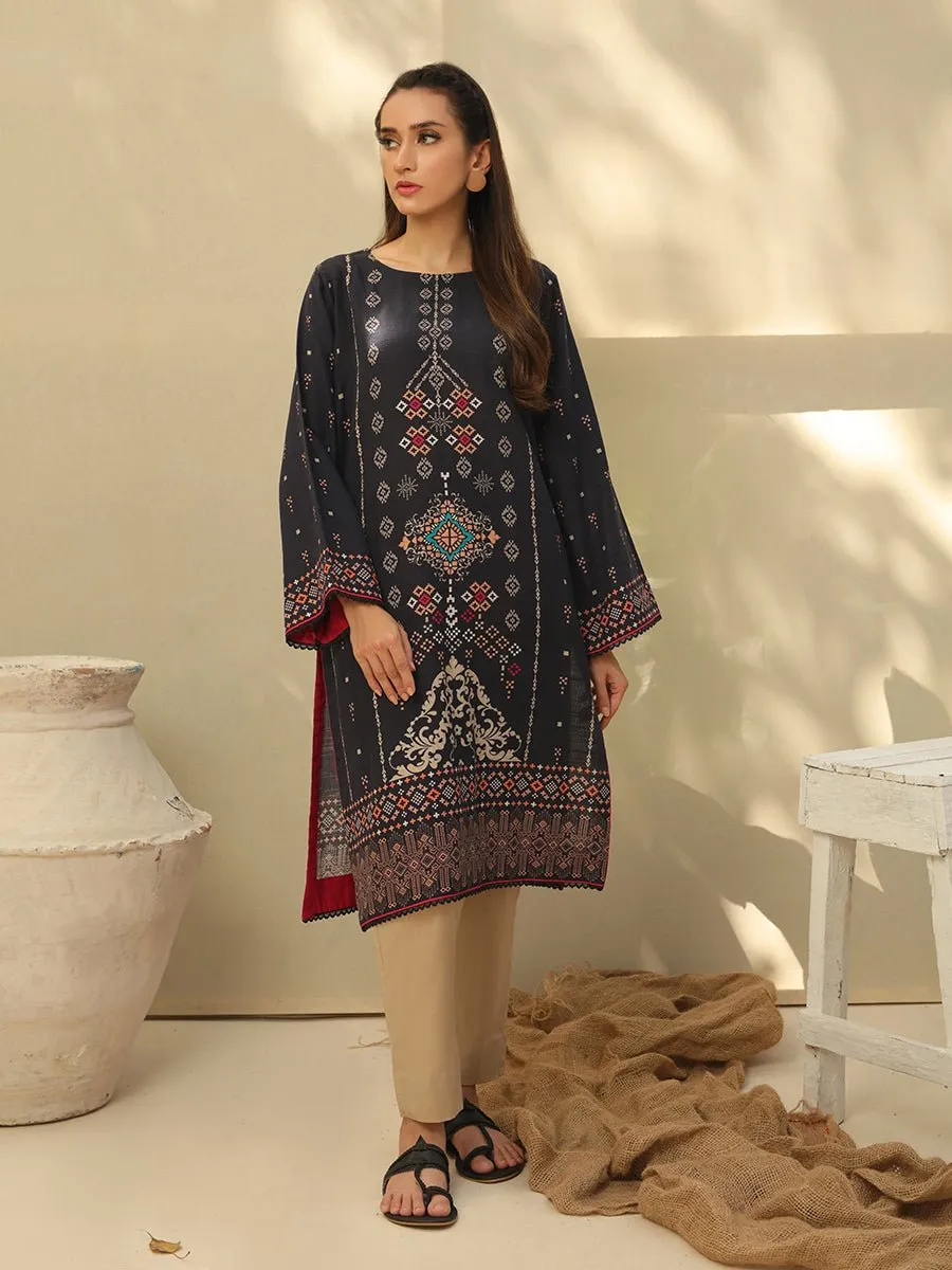 1pc Stitched Basic Printed Khaddar Shirt