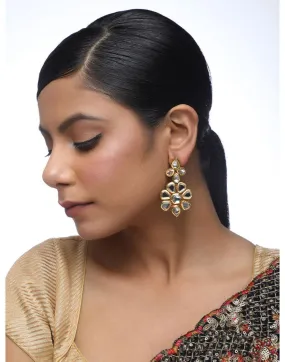 22k Gold plated Jadtar Flower Earrings