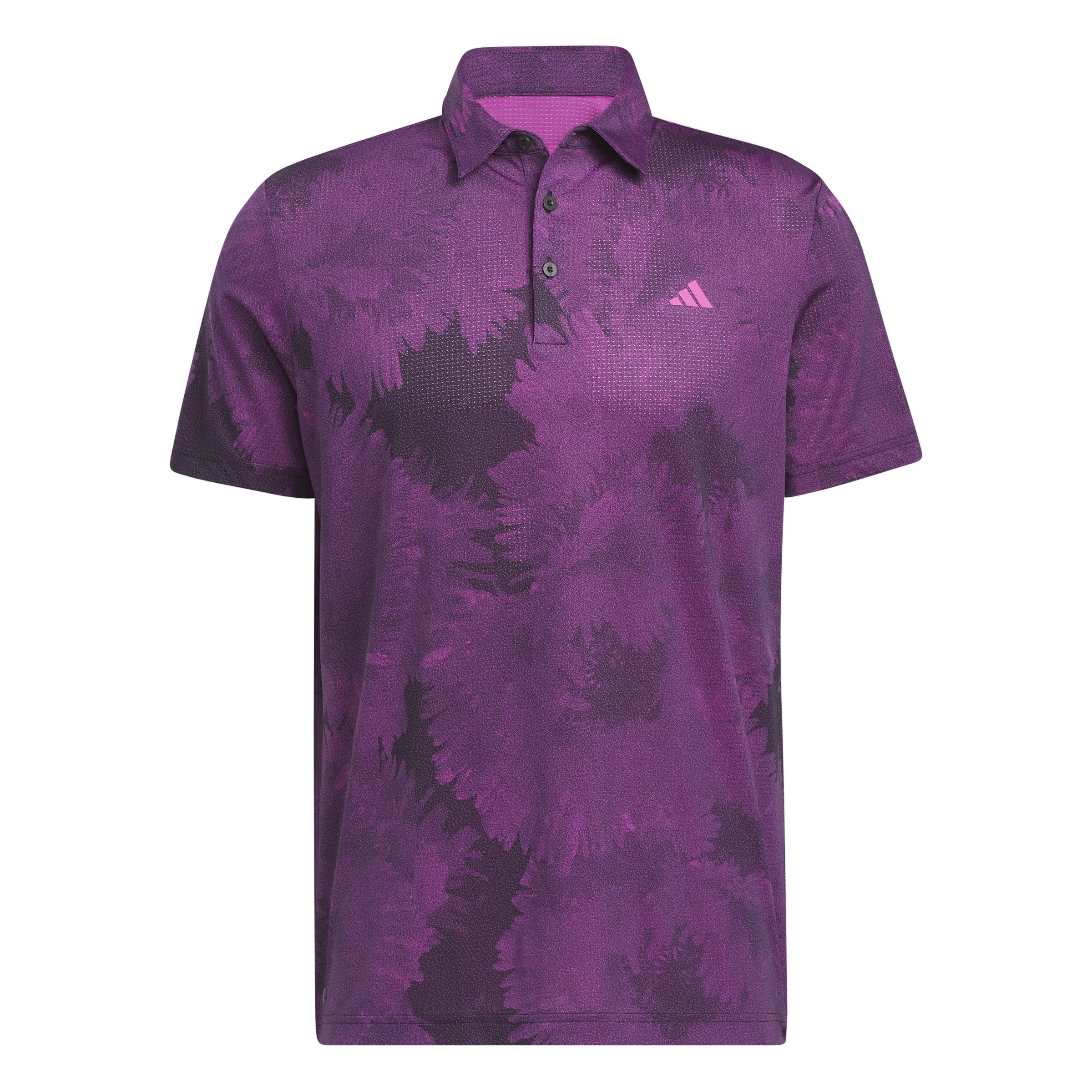 adidas Flower Mesh Polo Black/Lucid Fuchsia - SS23