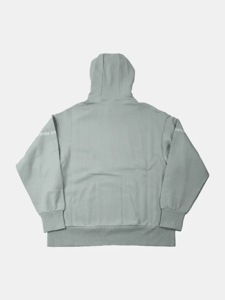 Afends Boundary Unisex Organic Hoodie - Smoke Green