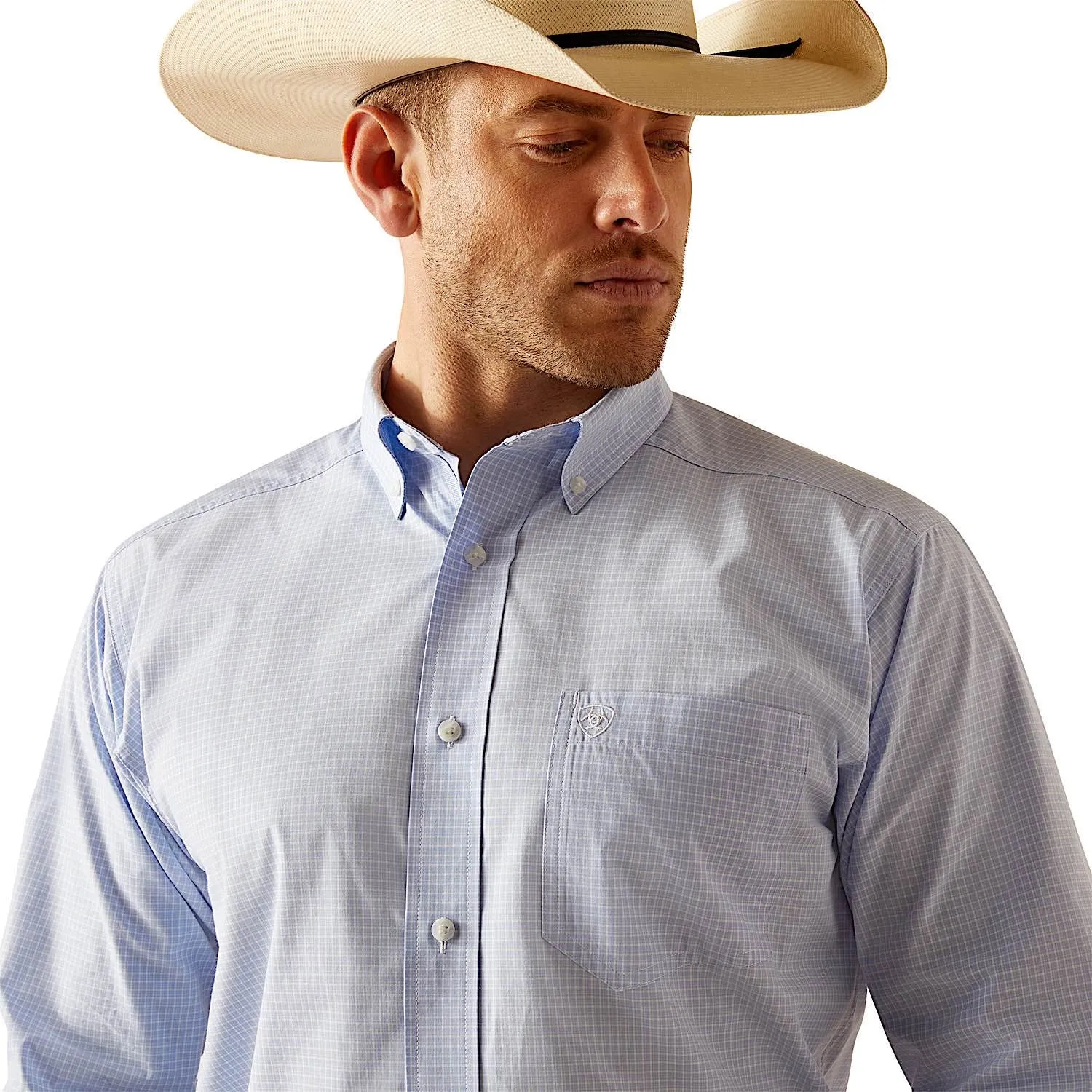 Ariat Men's Classic Fit Pro Dabney Shirt Light Blue