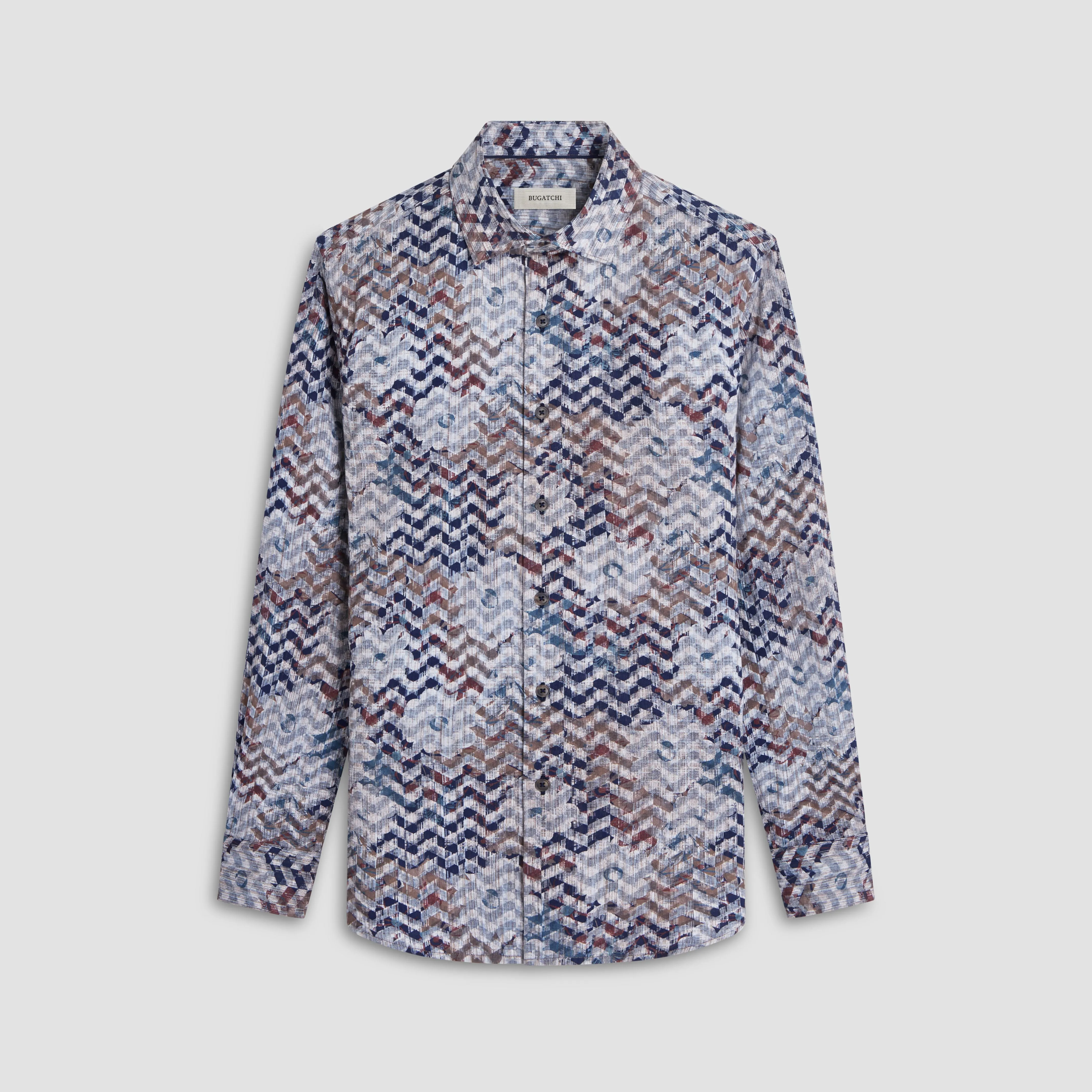 AXEL Floral Chevron Shirt