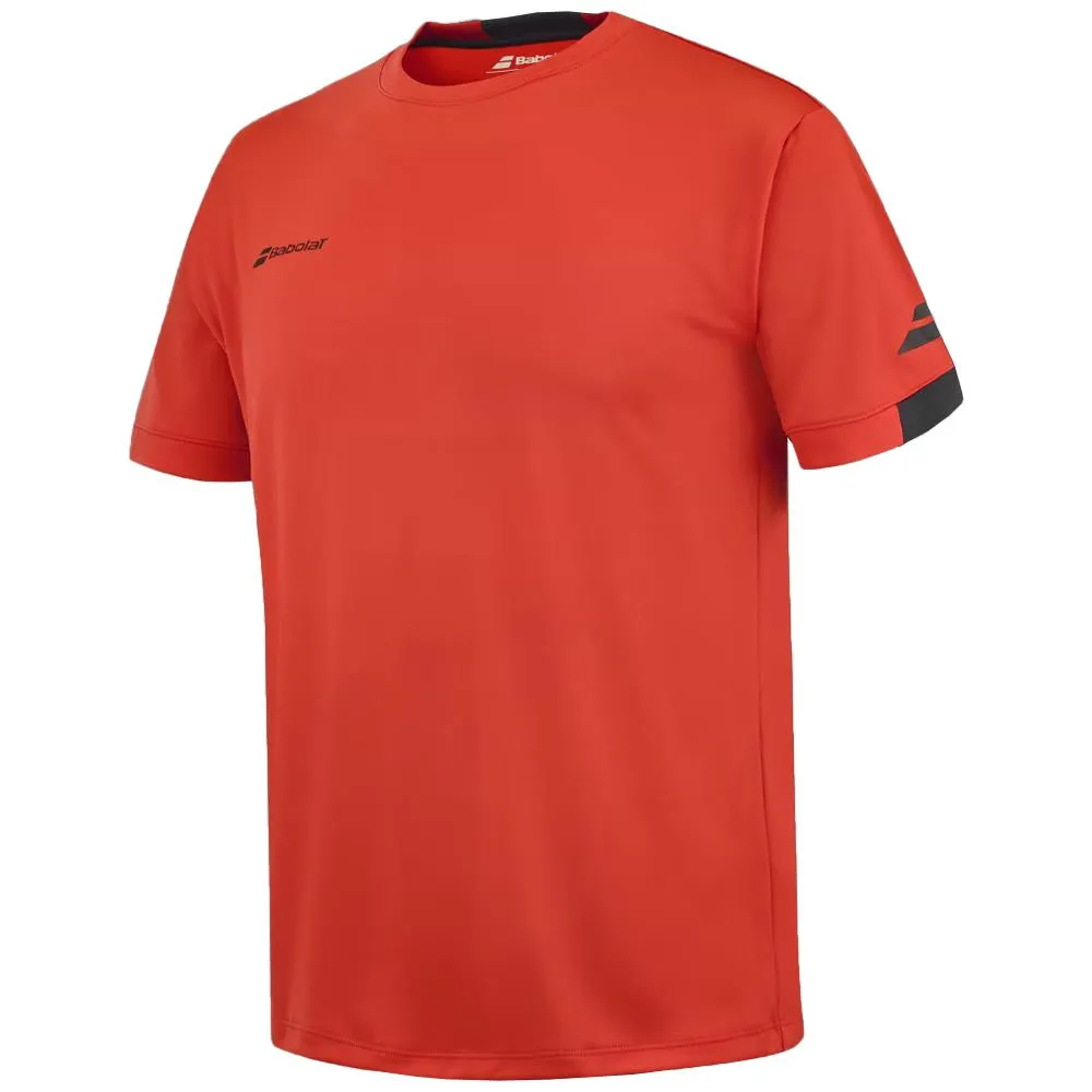 Babolat Boys Play Crew Neck Tee - Fiesta Red