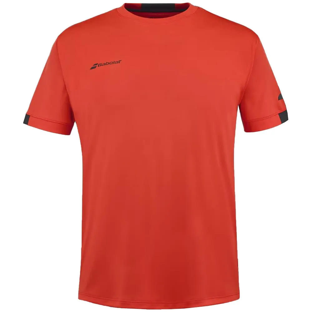 Babolat Boys Play Crew Neck Tee - Fiesta Red