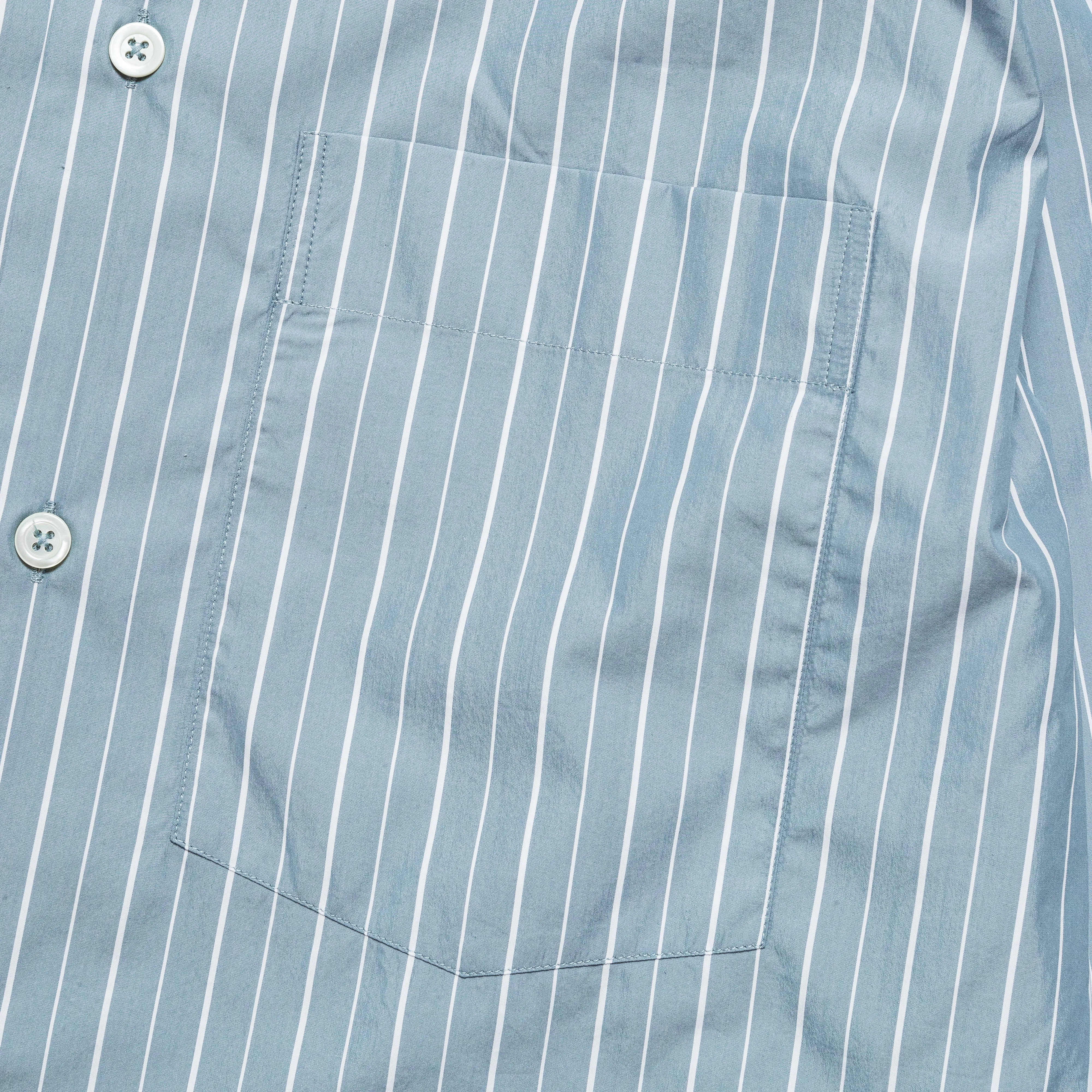 Basic Shirt Cotton Silk Stripe - Blue/White