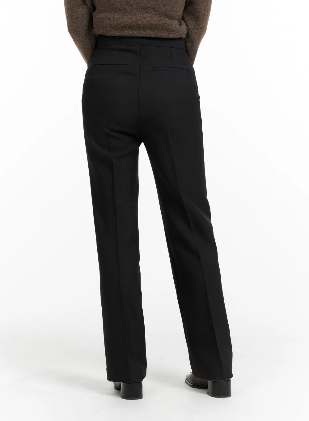 Basic Straight-Fit Tailored Pants OF419