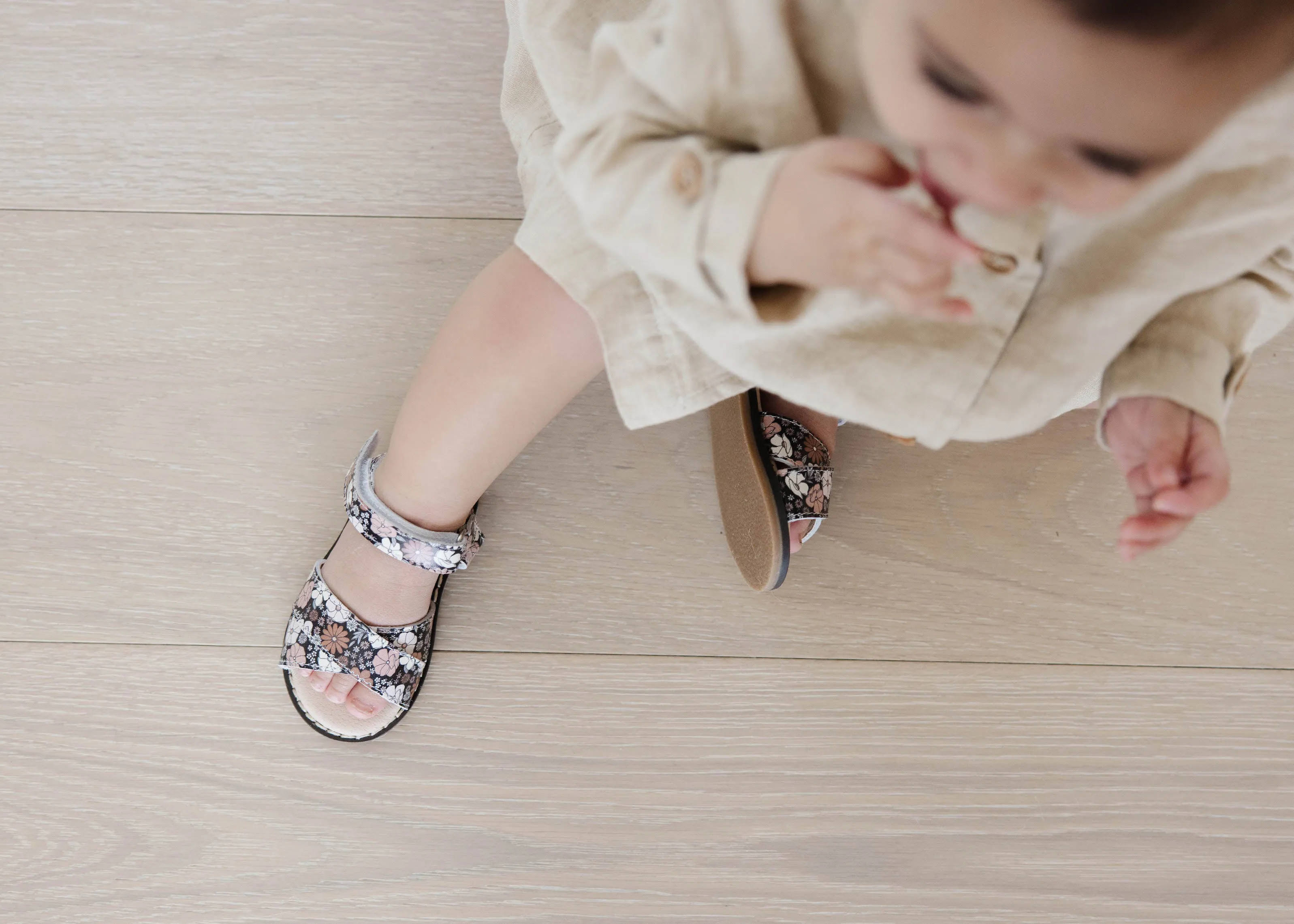 Black Floral - Classic Sandal