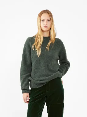 Boucle Crew Sweater Green