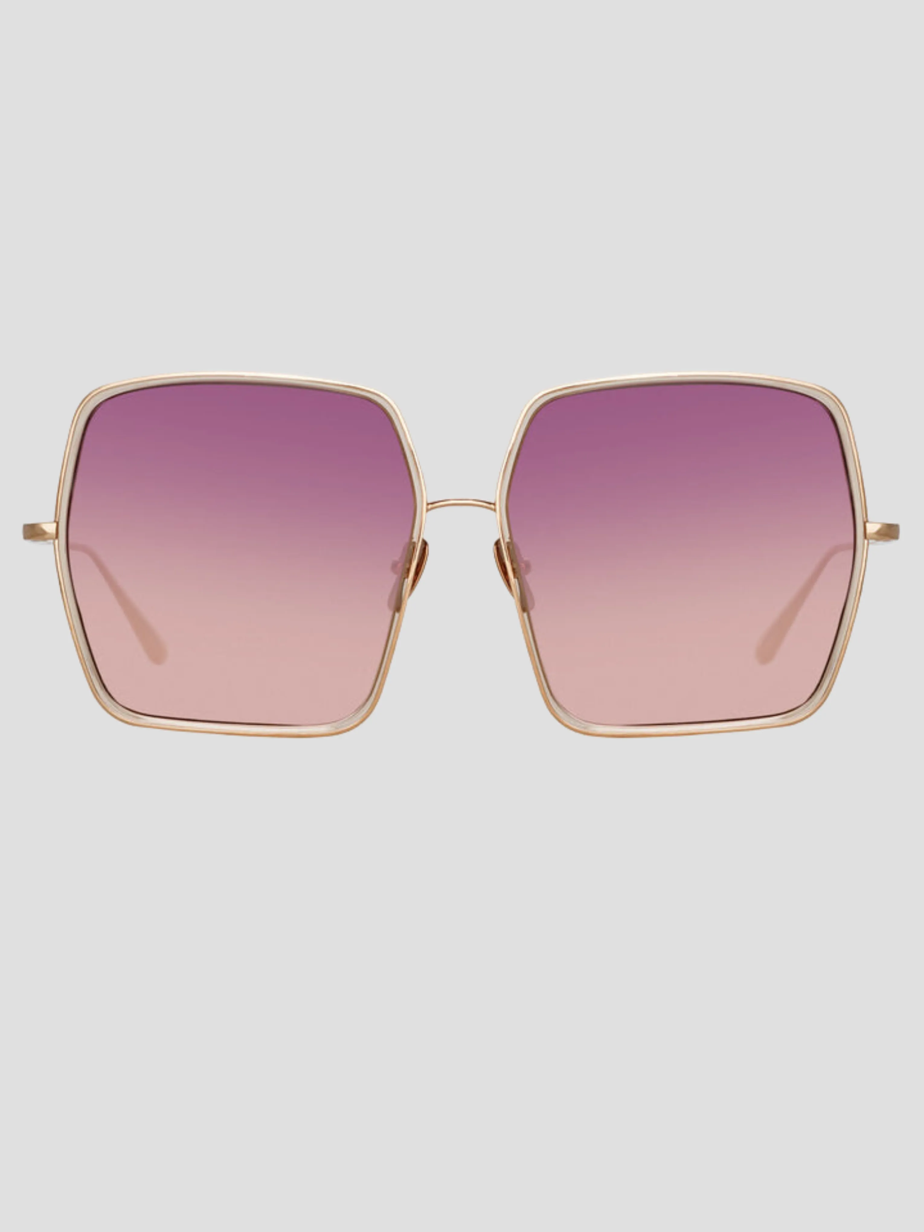 Camaro Oversized Sunglasses in Rose Gold and Wine