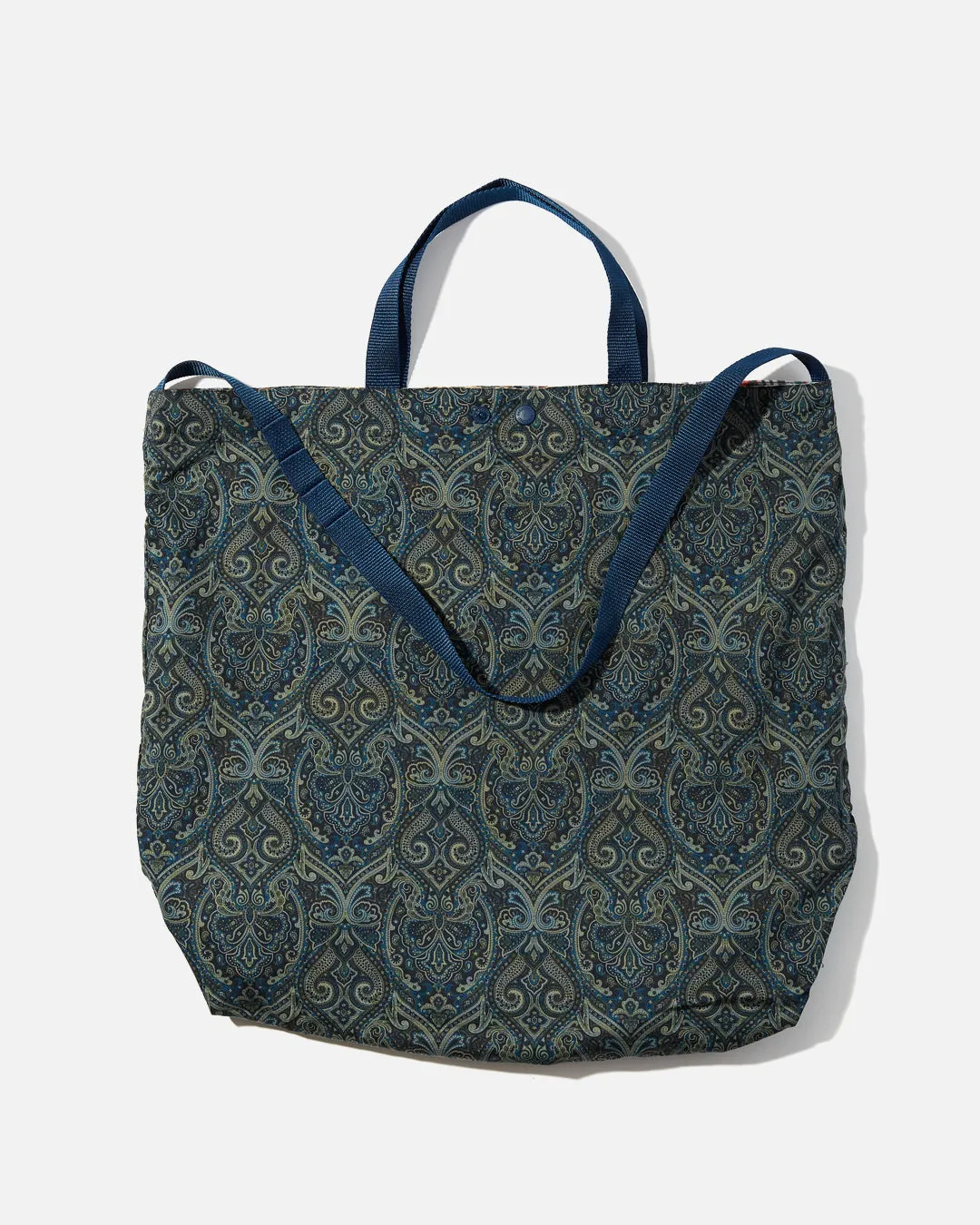 Carry All Tote - Navy Square Patchwork Madras