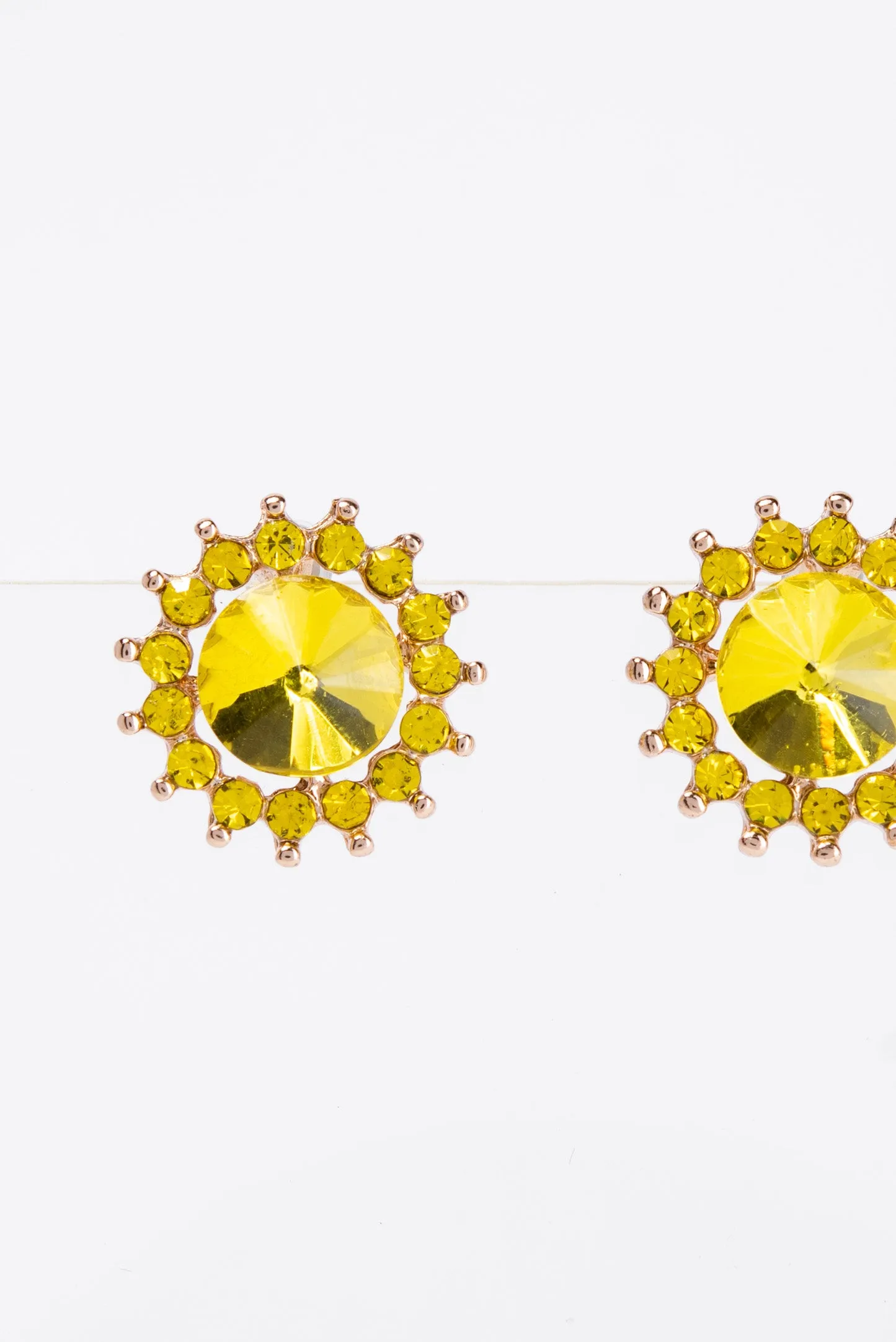 Christa Stone Flower Daisy Stud Post Earring