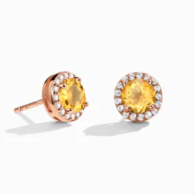 Citrine Venus Studs - November Birthstone