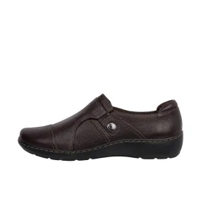 Clarks Womens Core Poppy Dark Brown Leather