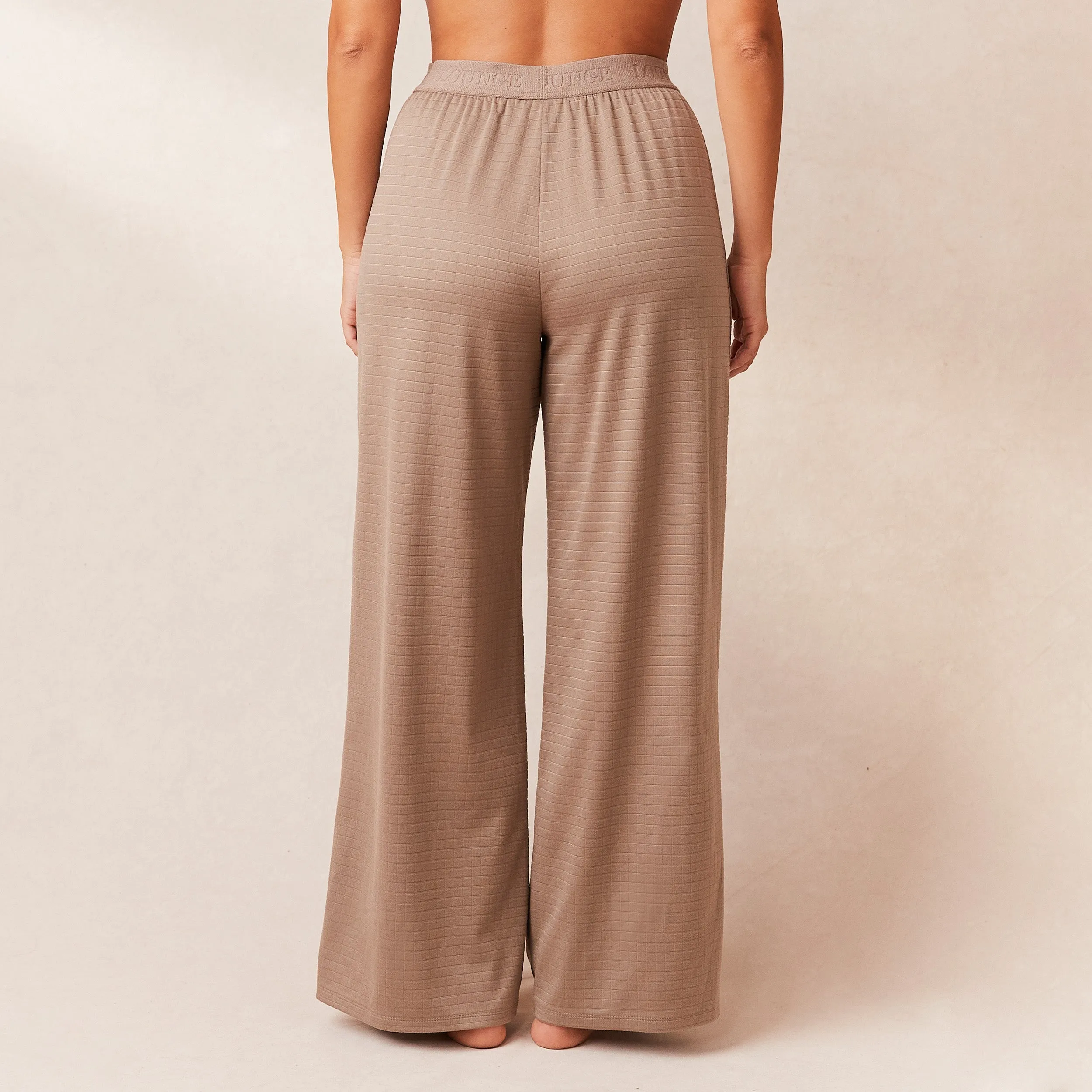 Classic Fleece Oversized Pyjama Trousers - Fawn