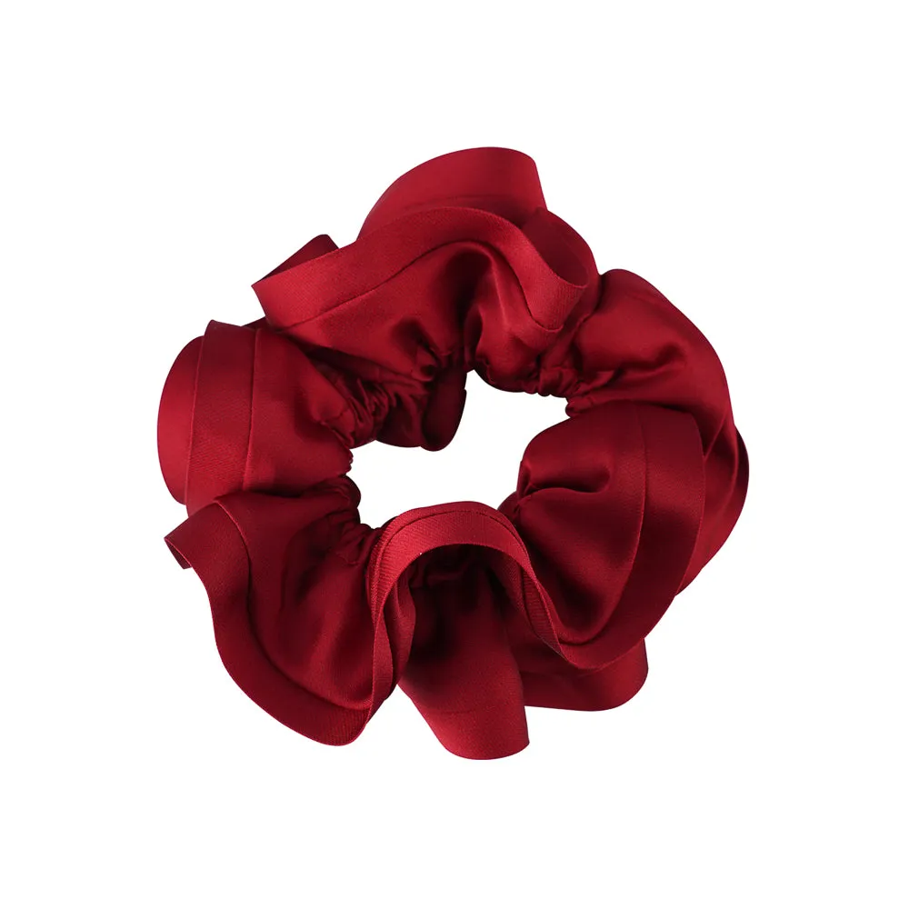 CLASSIC SATIN TRIM SCRUNCHIES .