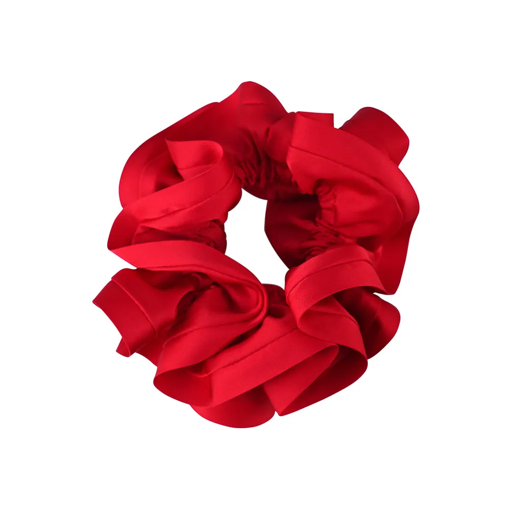 CLASSIC SATIN TRIM SCRUNCHIES .