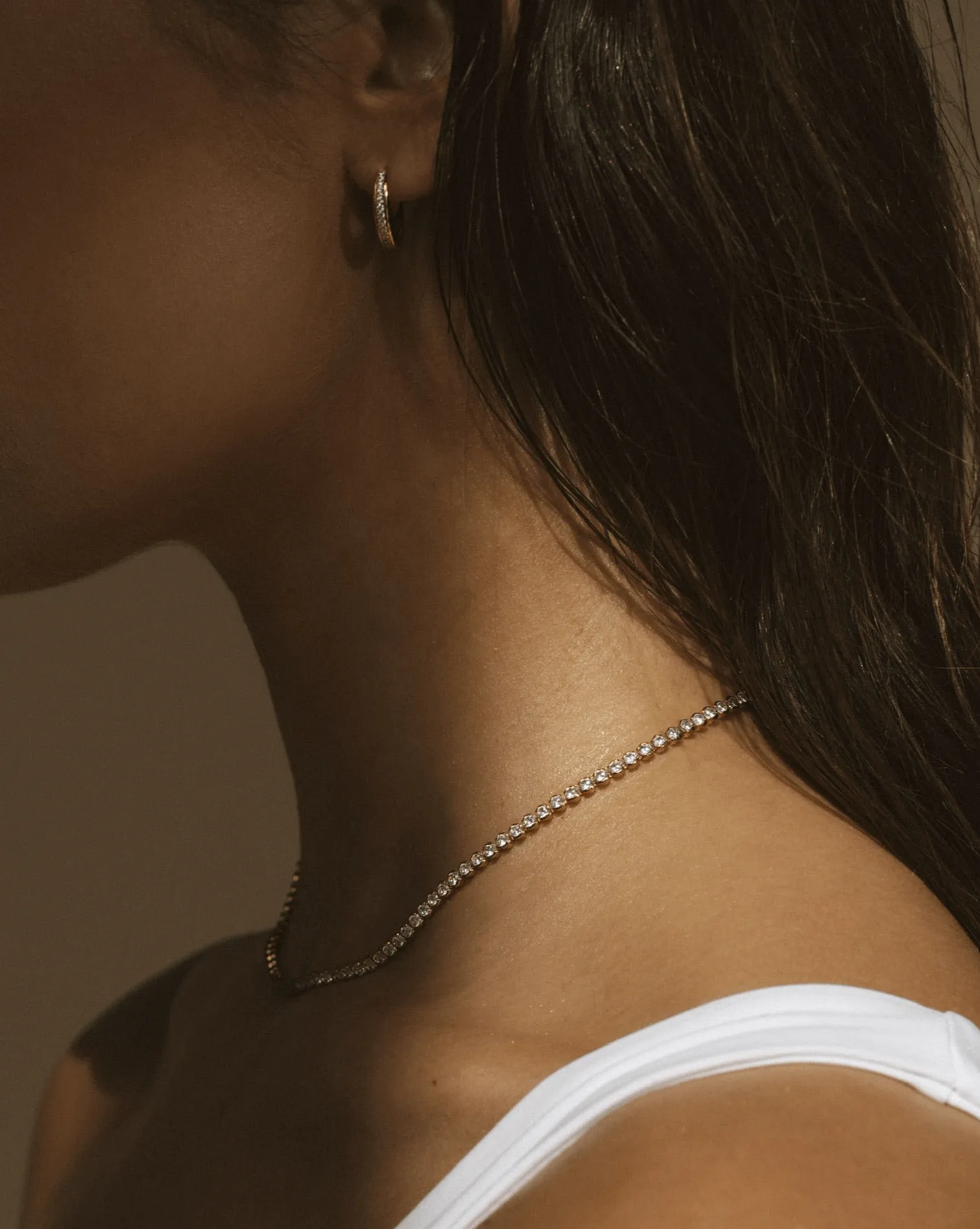 Classic Tennis Necklace - Silver