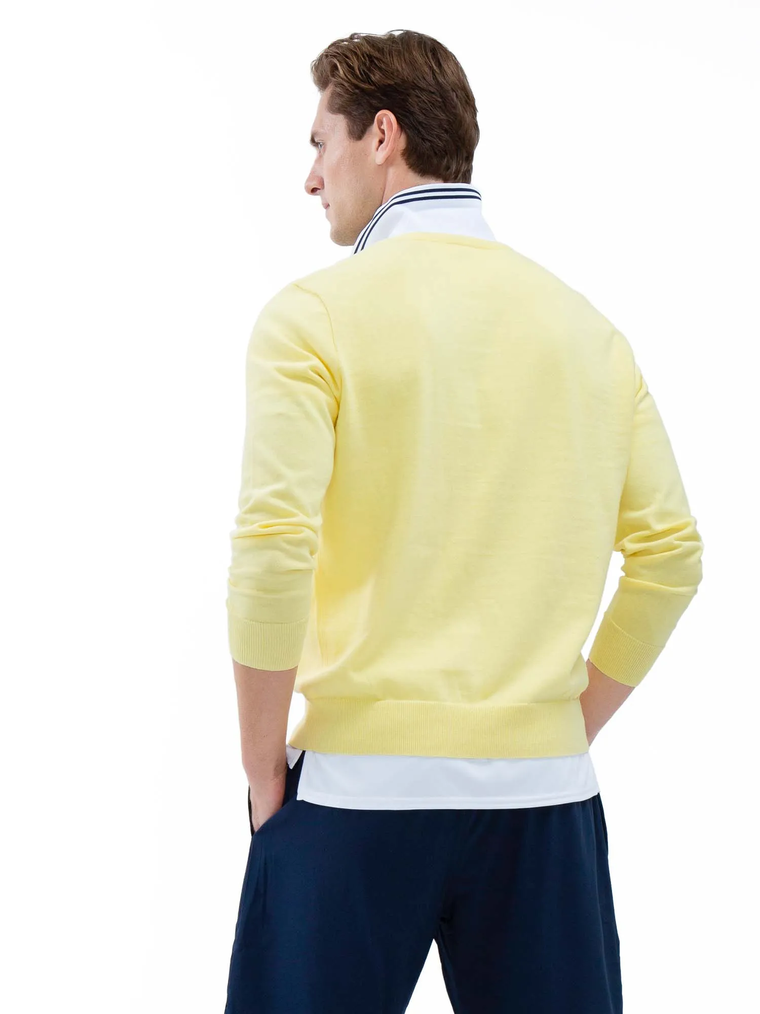 Classic V Neck Sweater - Lemonade