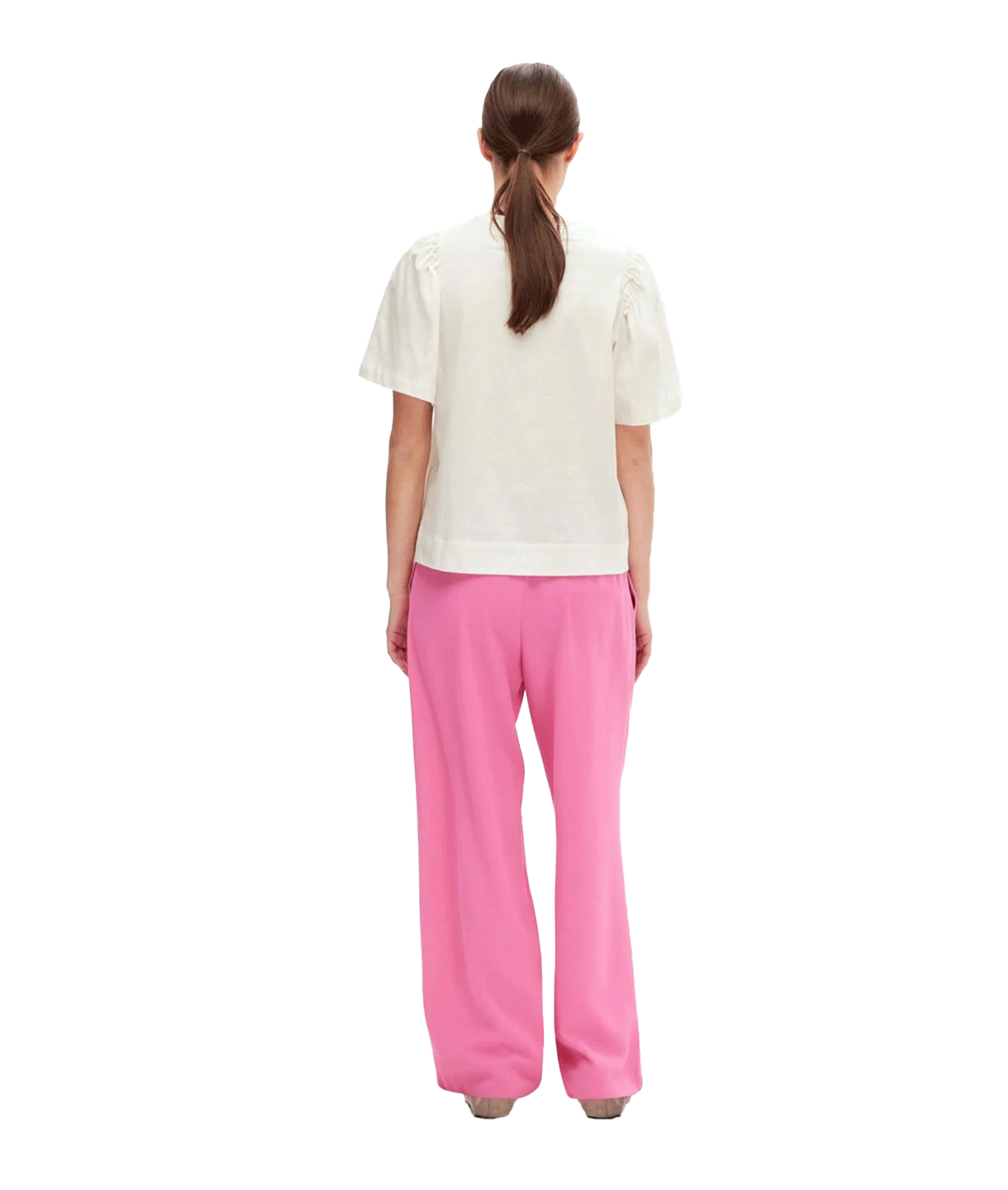 Classic Wide-leg Trousers - Pink