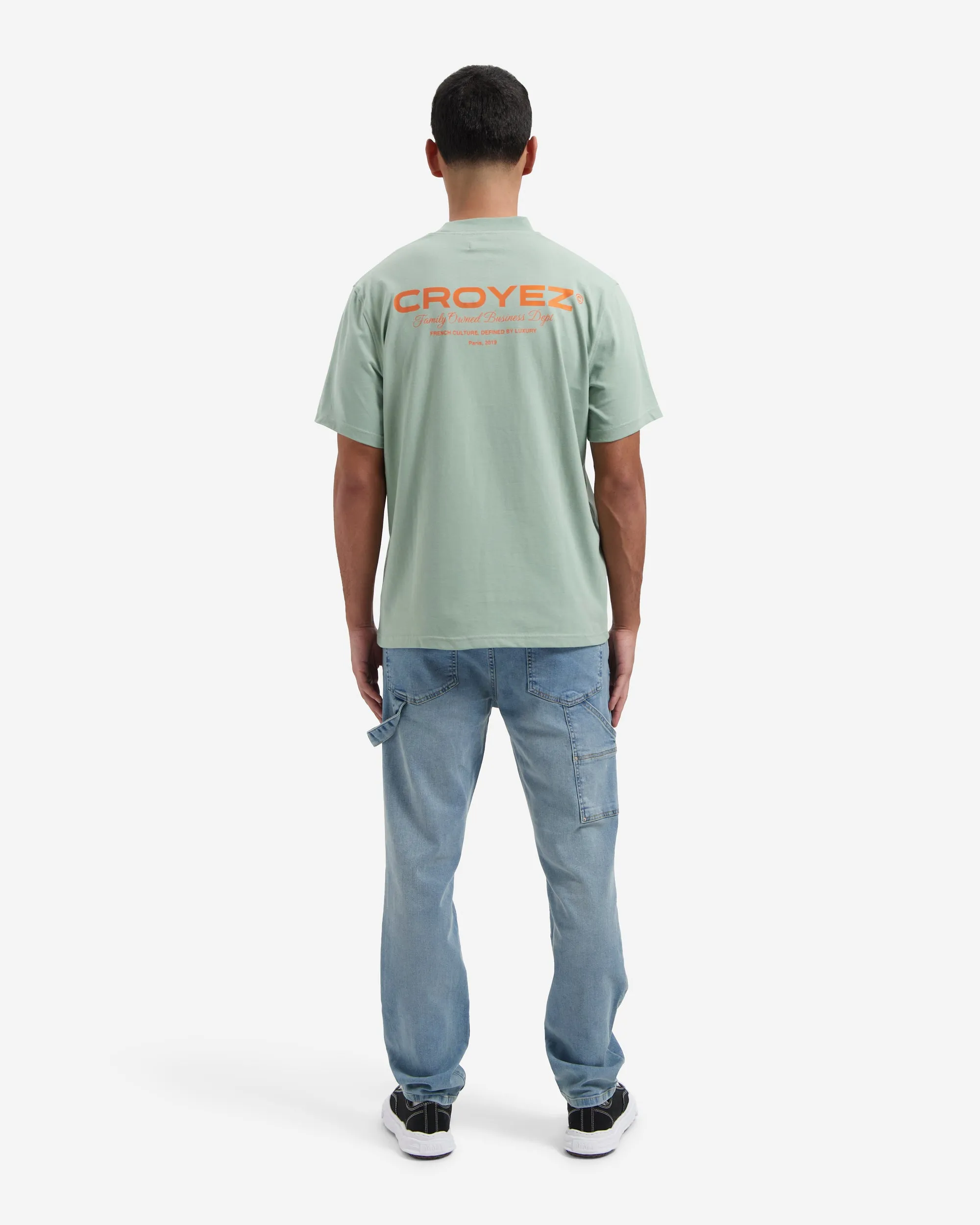 CROYEZ FAMILY OWNED BUSINESS T-SHIRT - GREEN/ORANGE