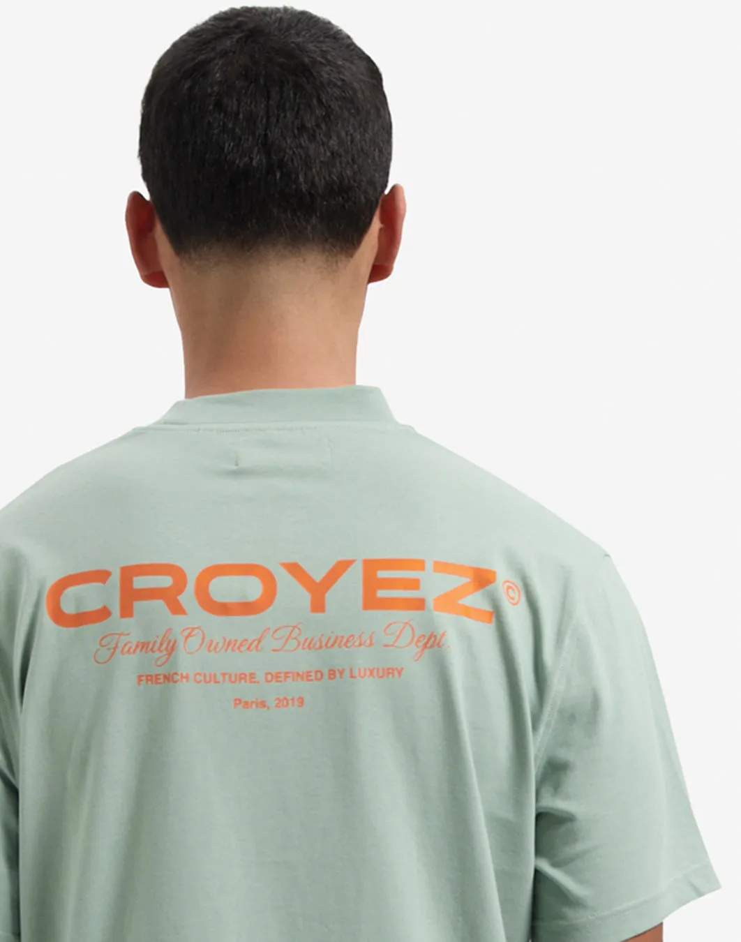 CROYEZ FAMILY OWNED BUSINESS T-SHIRT - GREEN/ORANGE