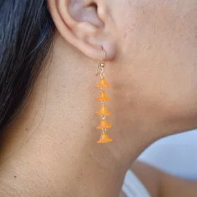 Dangling Five Linked Puakenikeni Earrings