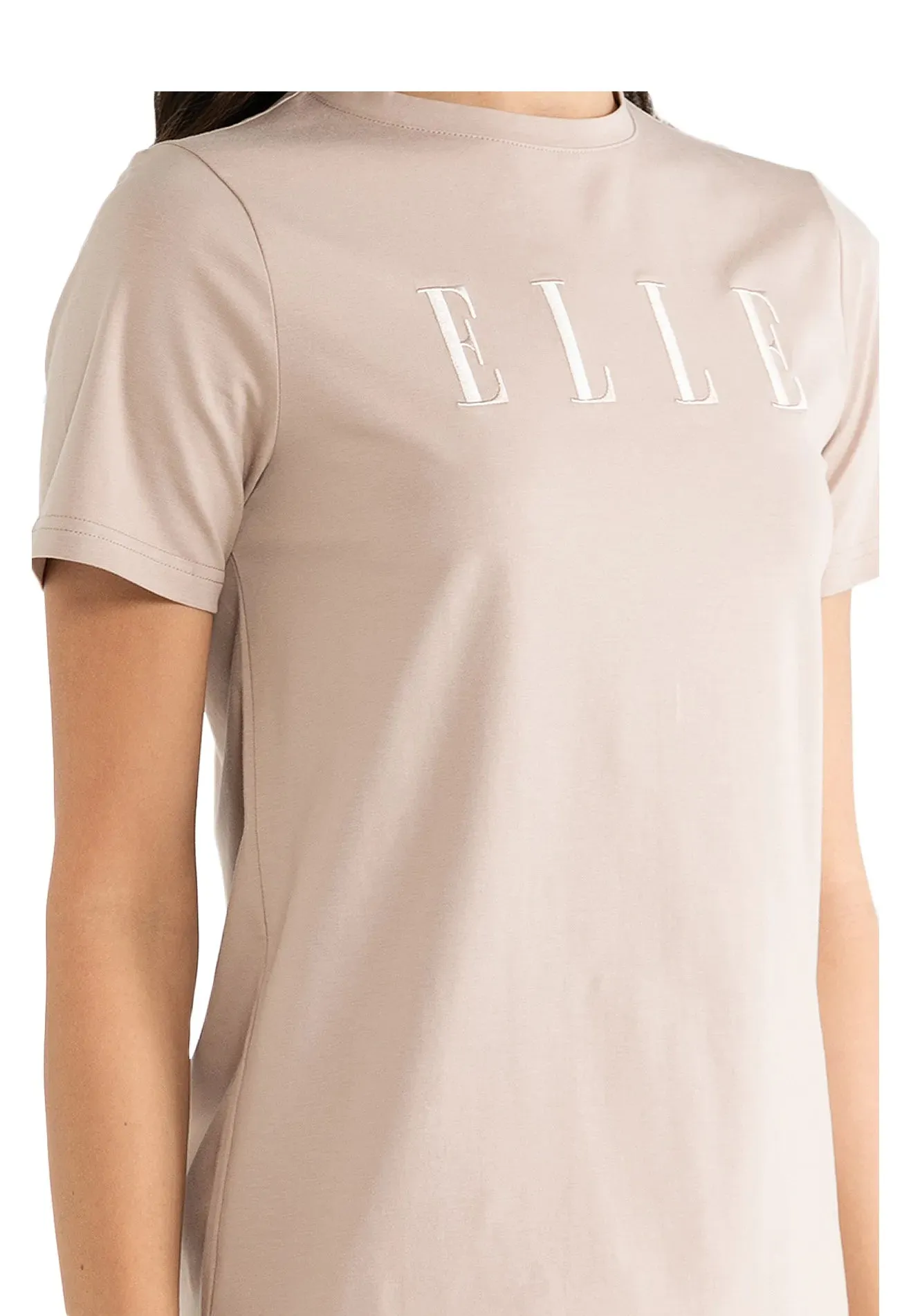 ELLE Active Classic Embroidered Logo Basic Tee