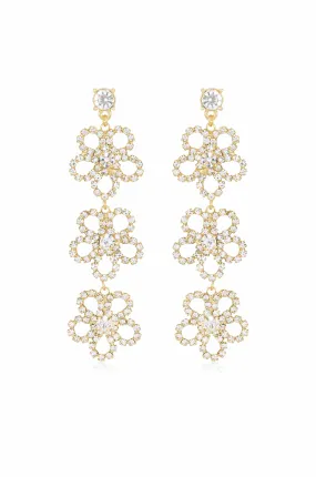 Flower Power Triple Drop Earrings