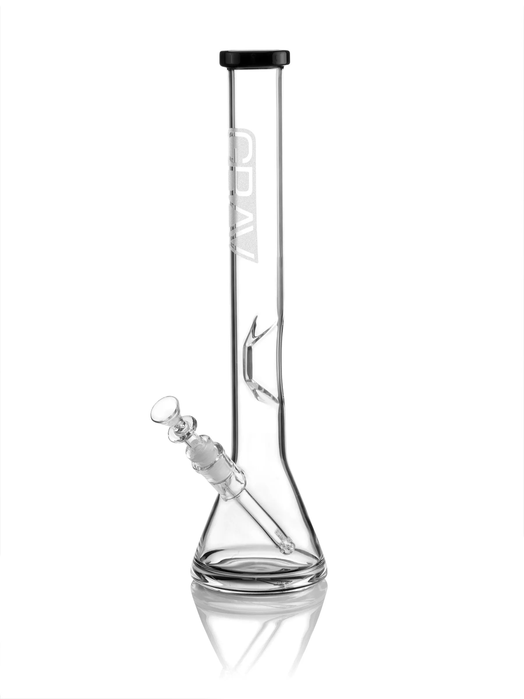 GRAV® Large Black Accent Beaker Base Water Pipe