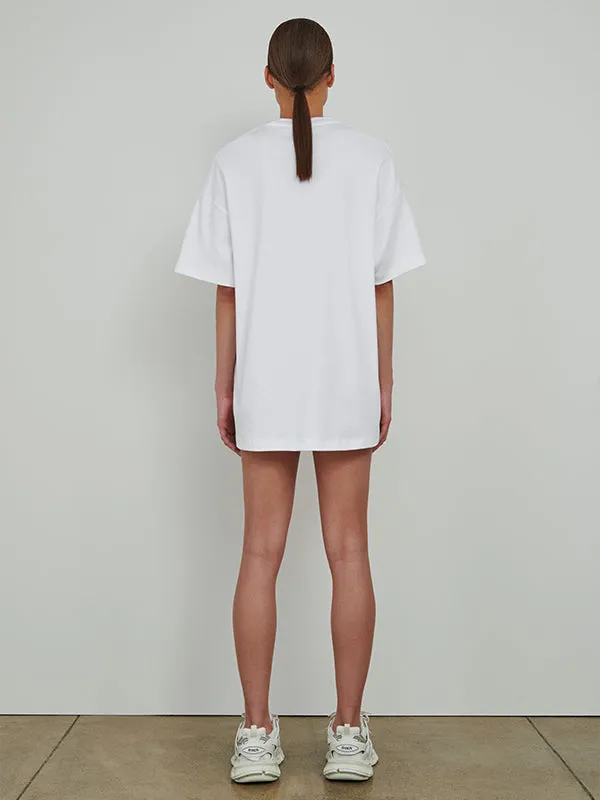 HB Oversized Tee in Off White