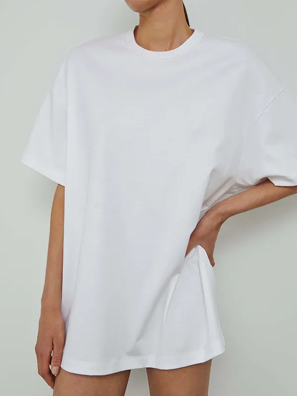 HB Oversized Tee in Off White