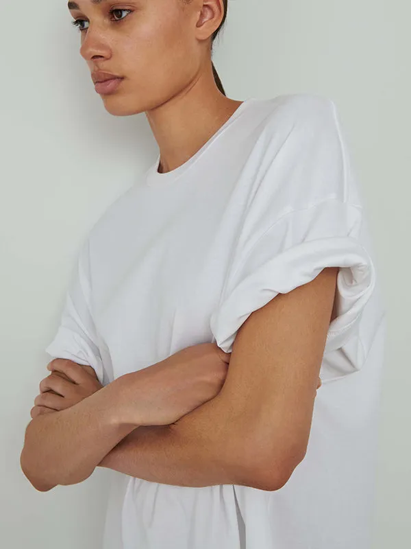 HB Oversized Tee in Off White