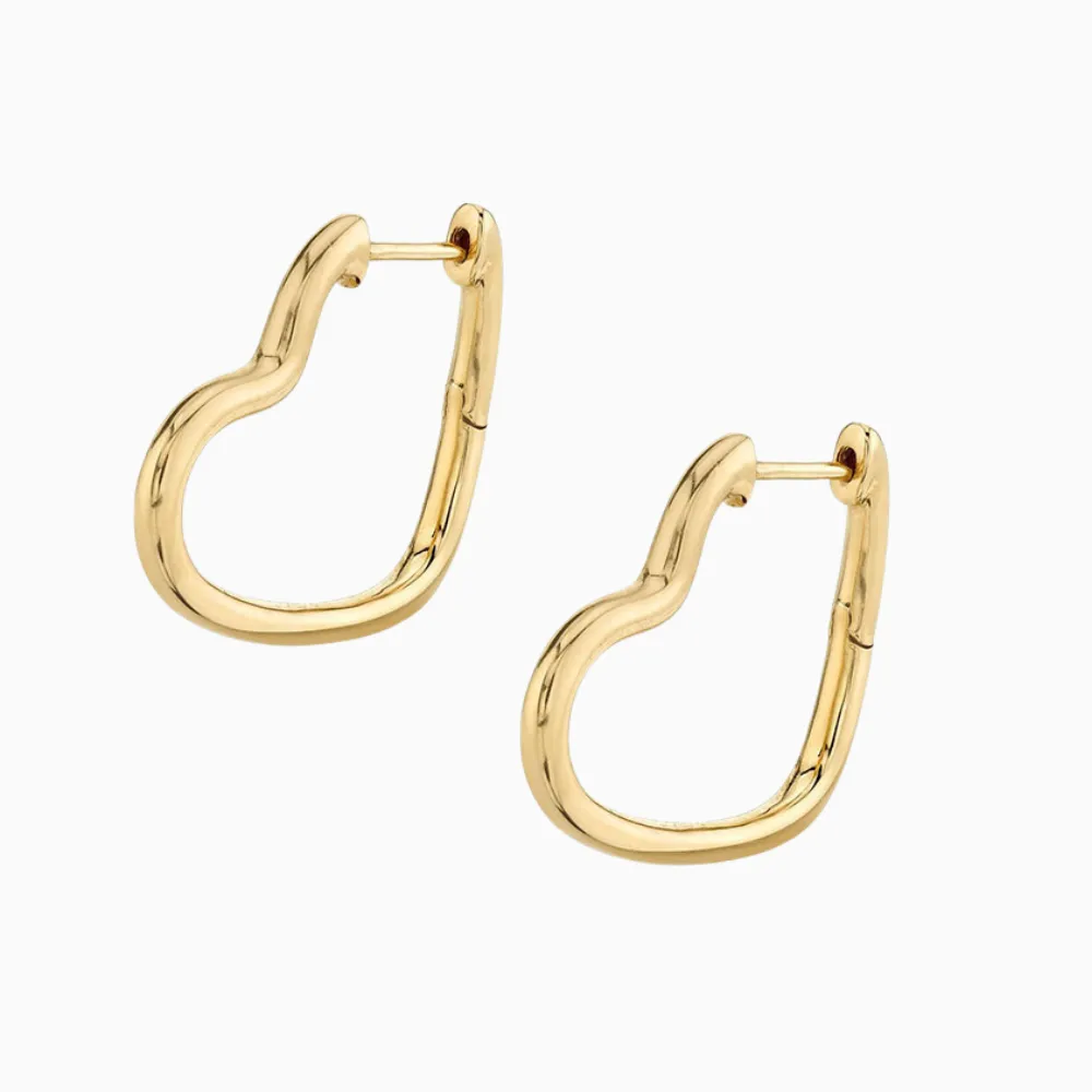 Heart Hoop Earrings