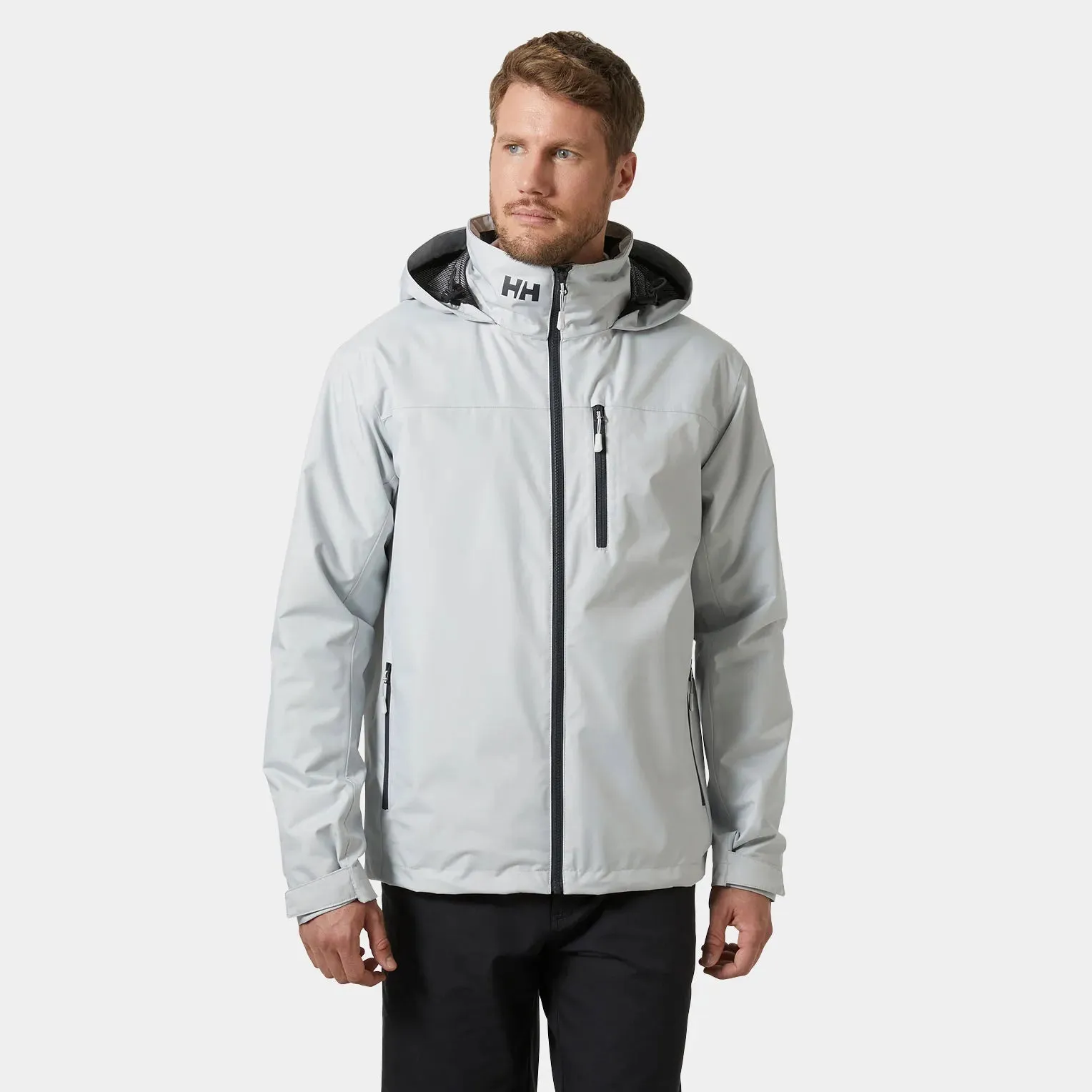 Helly Hansen Men's Crew Hooded Midlayer Waterproof Insulated Jacket 2 (Grey Fog)