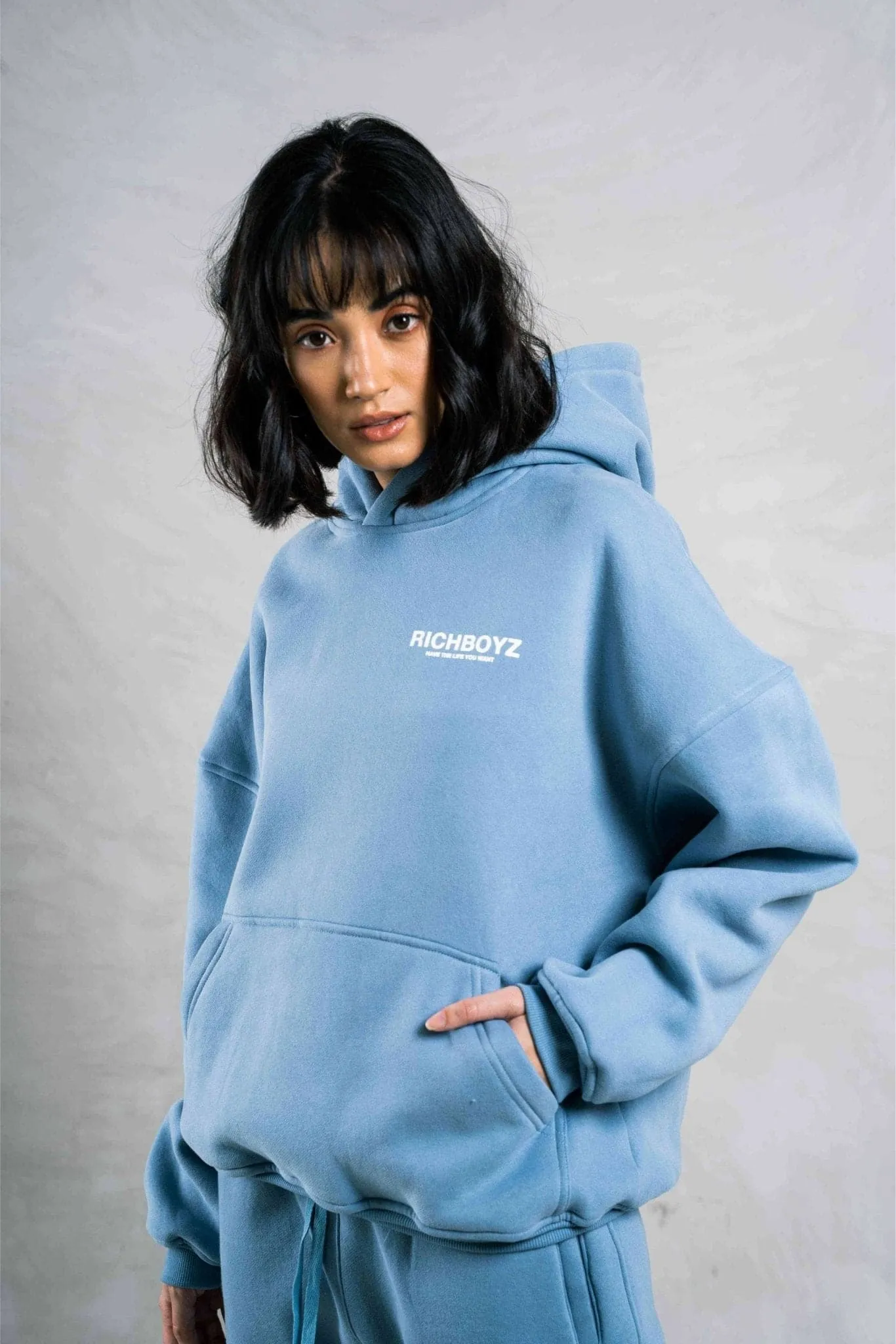 HOODIE - POWDER BLUE