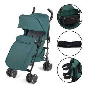 Ickle Bubba Discovery Stroller, Prime Bundle - Matt Black / Teal / Black