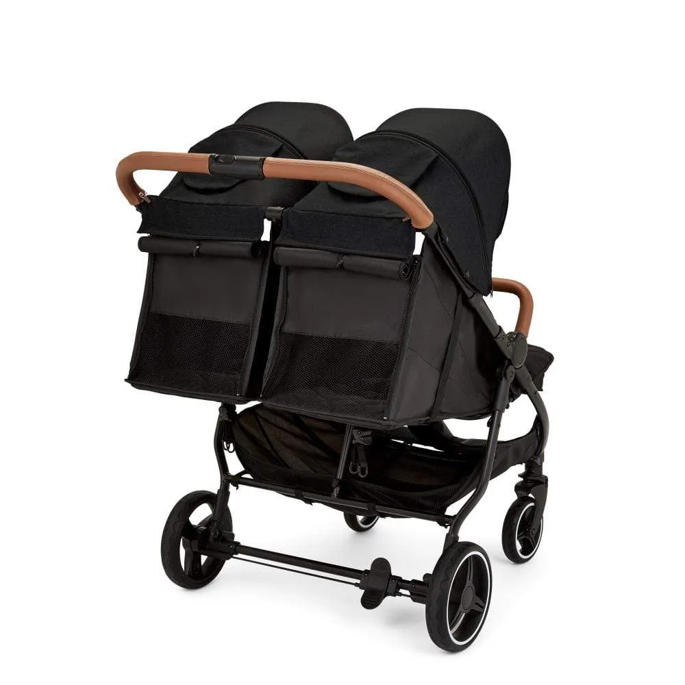 Ickle Bubba Venus Prime Double Stroller - Black / Black / Tan