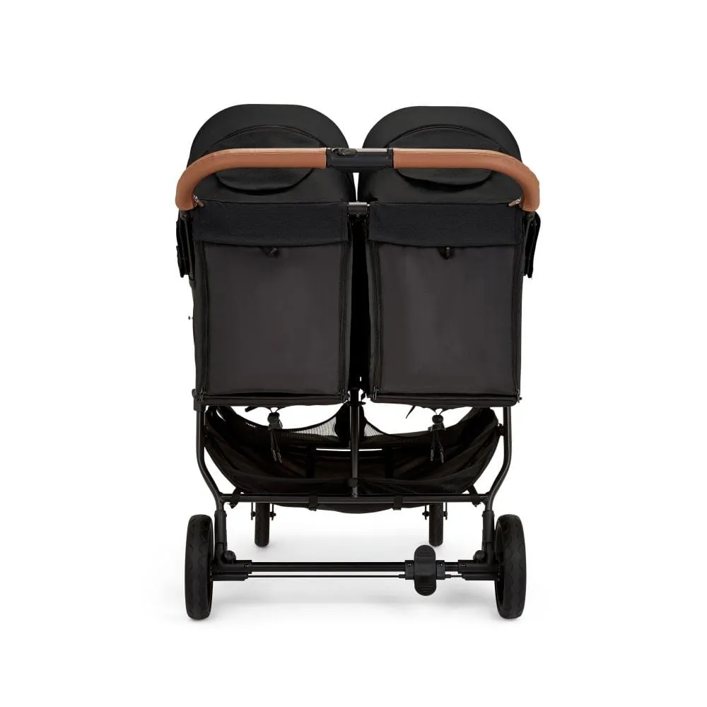 Ickle Bubba Venus Prime Double Stroller - Black / Black / Tan