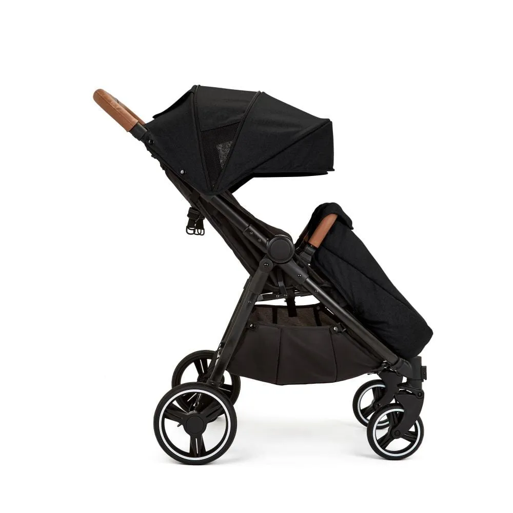 Ickle Bubba Venus Prime Double Stroller - Black / Black / Tan