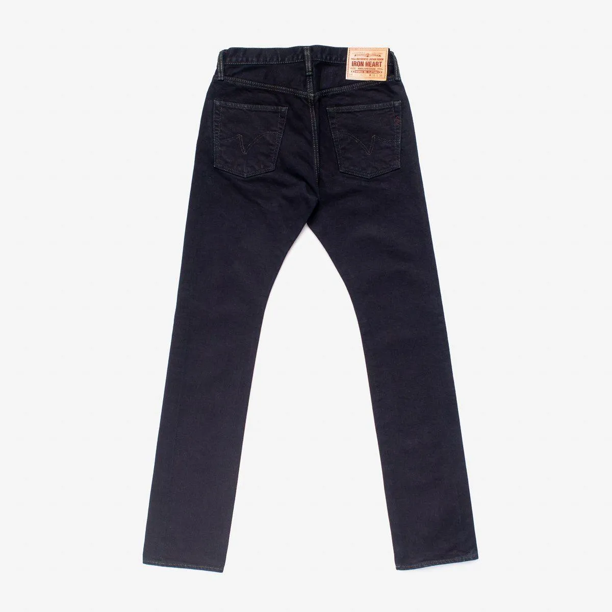 Iron Heart - 14oz IH-555S-142OD Selvedge Denim Slim Tapered Jeans - Indigo Overdyed Black