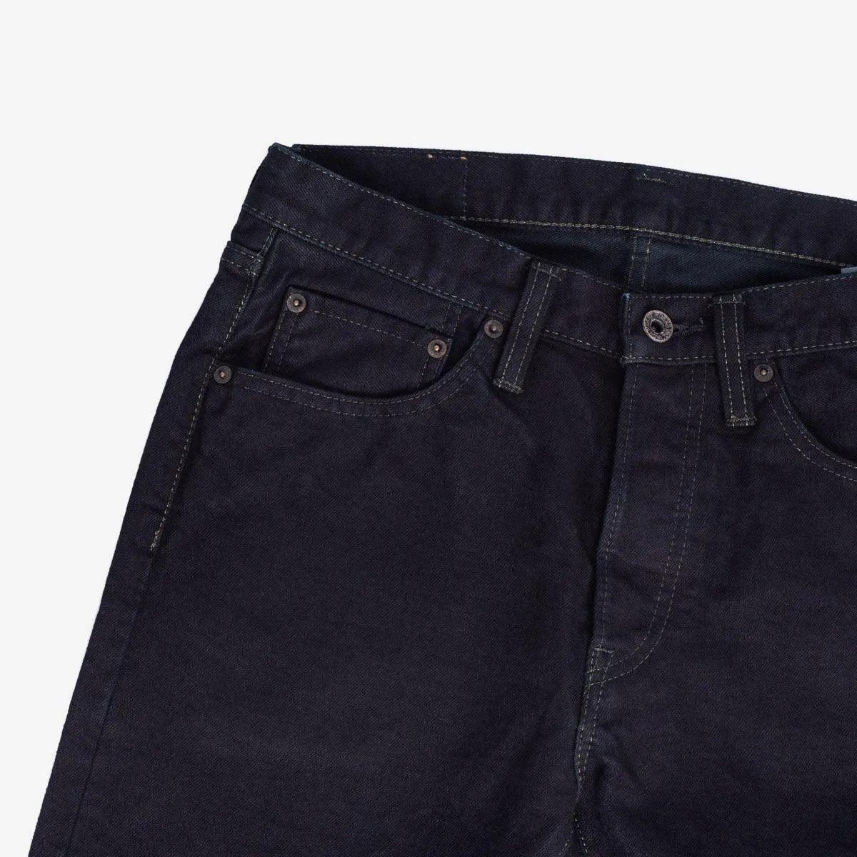 Iron Heart - 14oz IH-555S-142OD Selvedge Denim Slim Tapered Jeans - Indigo Overdyed Black