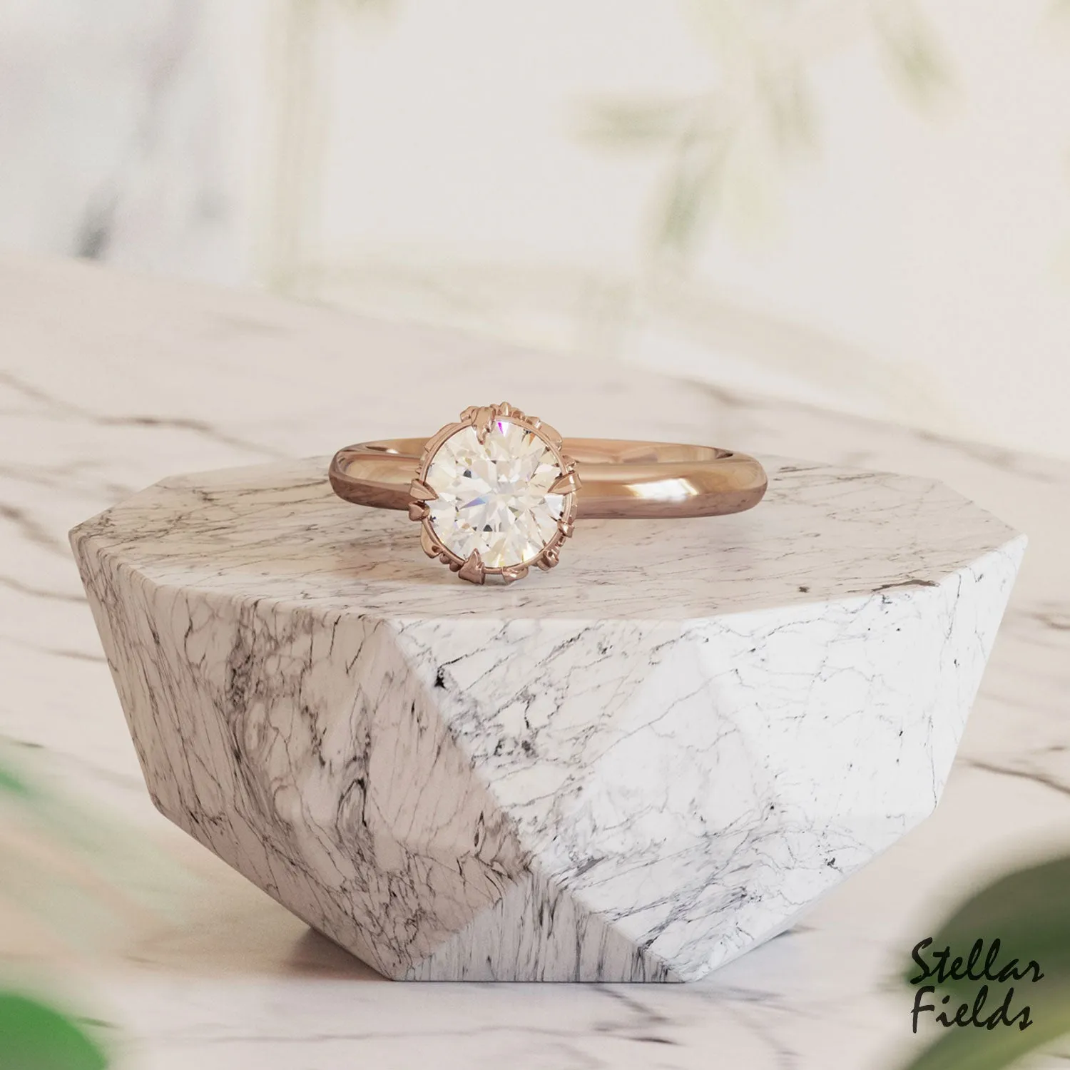 Isabelle Engagement Ring OOAK Floral Nature Inspired