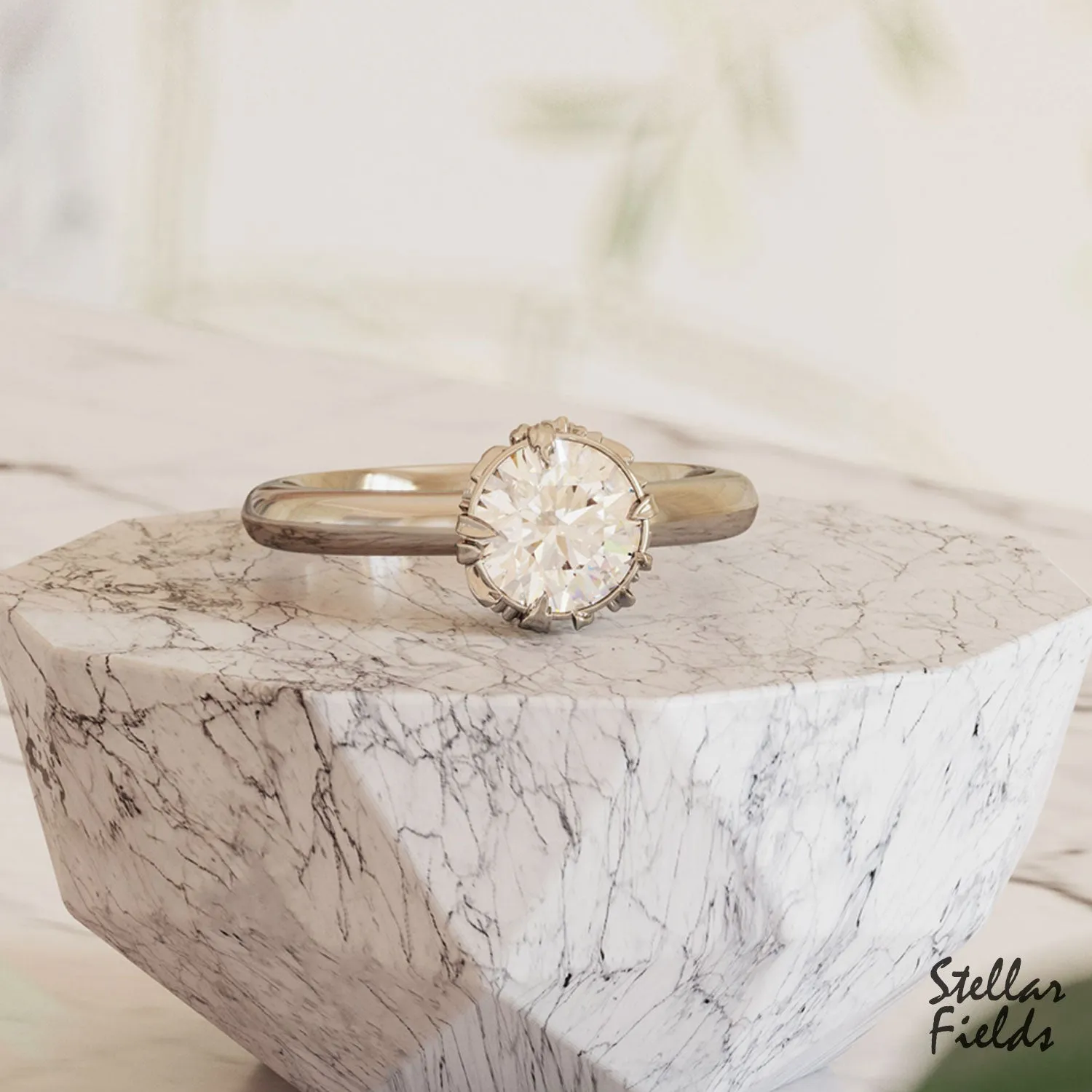 Isabelle Engagement Ring OOAK Floral Nature Inspired