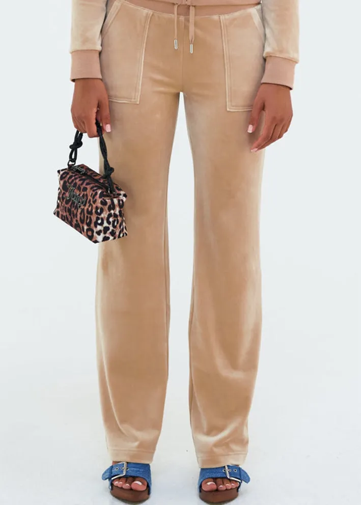 Juicy Couture Del Ray Pocket Velour Bukser - Nomad Sand