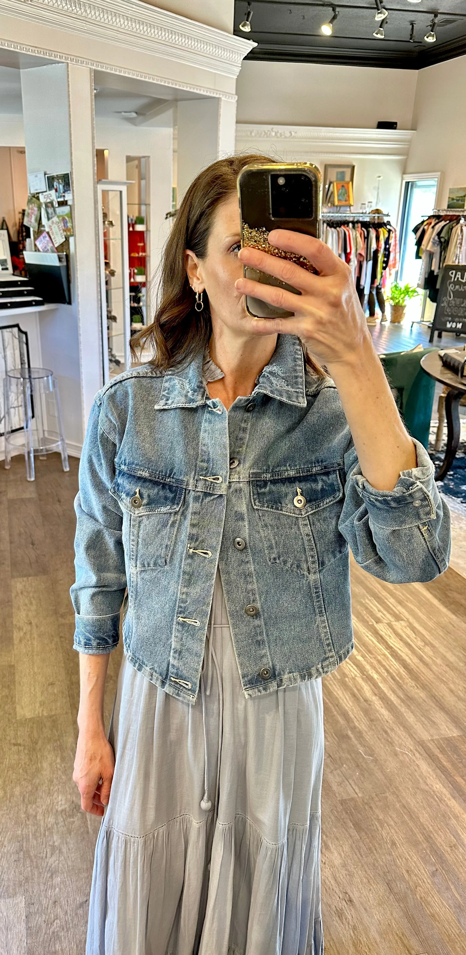 Kaela Jacket in denim by Heartloom