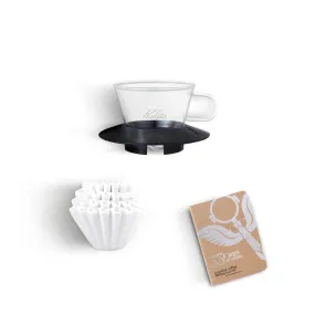 Kalita Wave 155 Basic Pour Over Coffee Kit - Glass