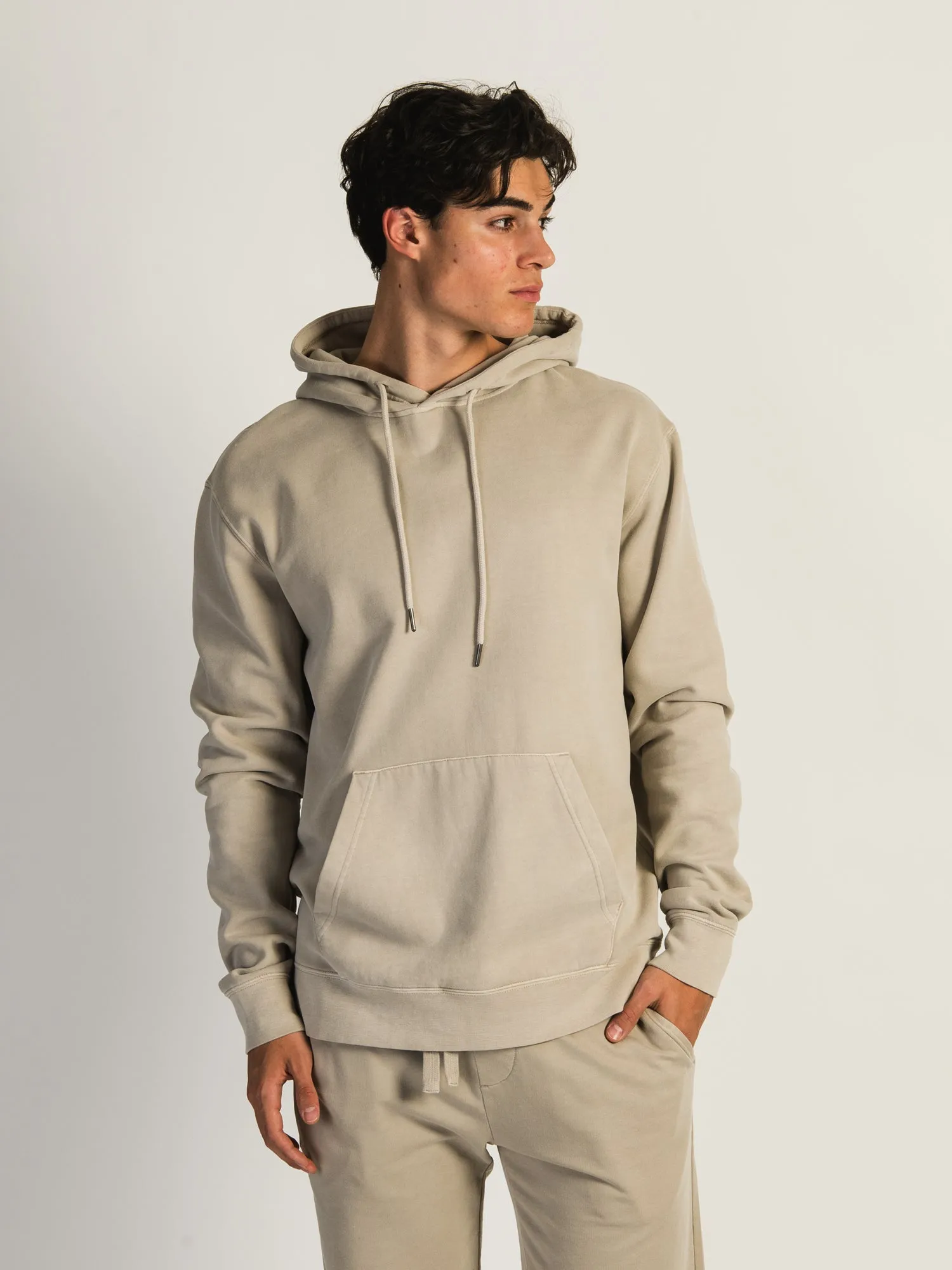 KOLBY PARKER GARMET DYE HOODIE - OATMEAL