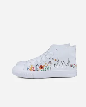 London Floral Skyline Hand Painted Shoes