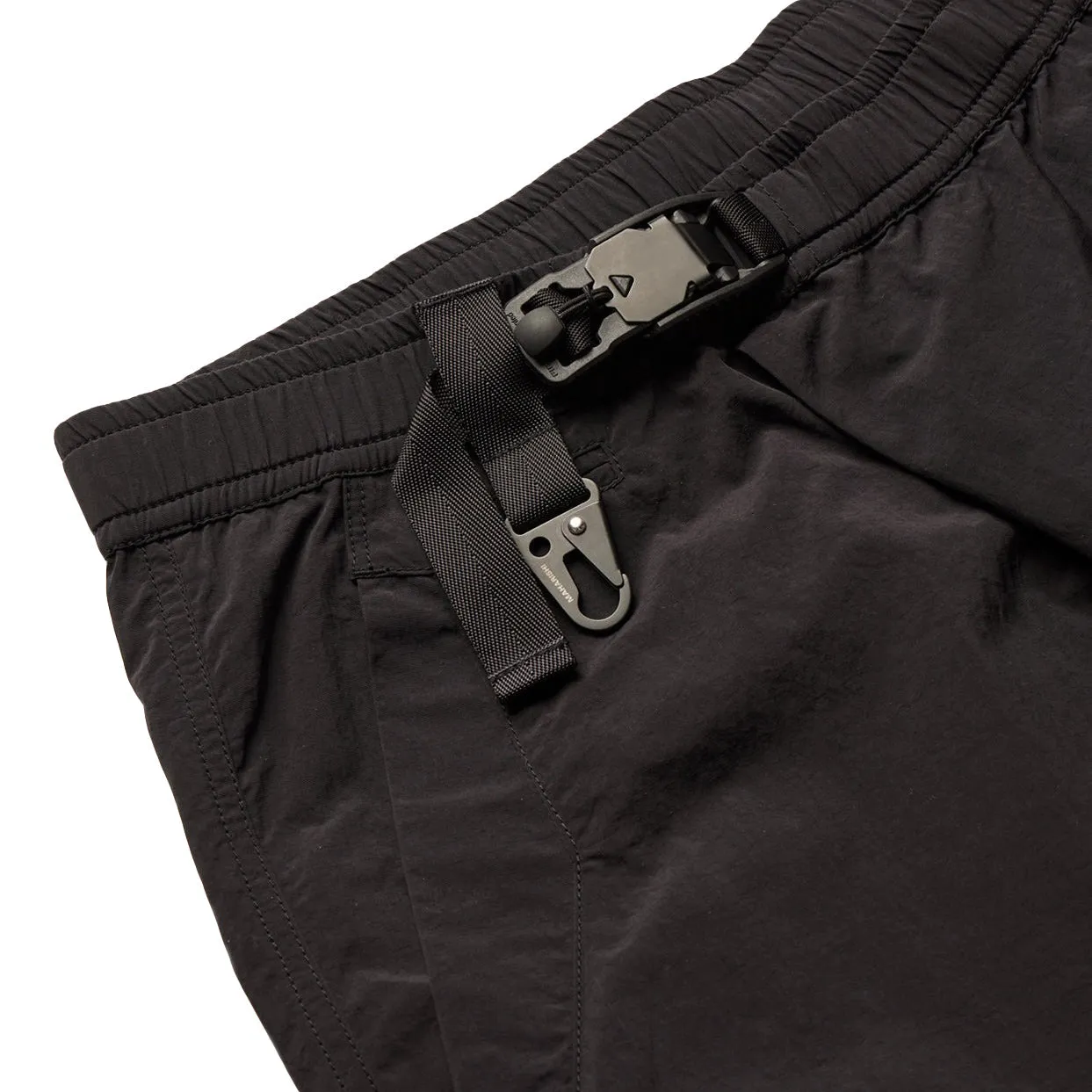 Maharishi Men Veg Dyed Asym Cargo Track Shorts Black