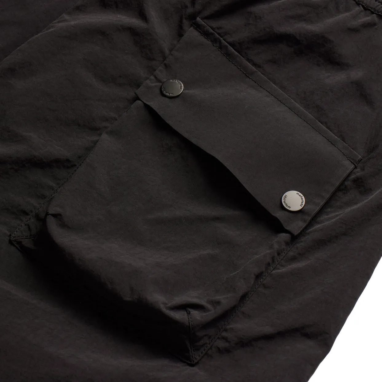 Maharishi Men Veg Dyed Asym Cargo Track Shorts Black